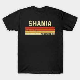 Shania Name Vintage Retro Limited Edition Gift T-Shirt